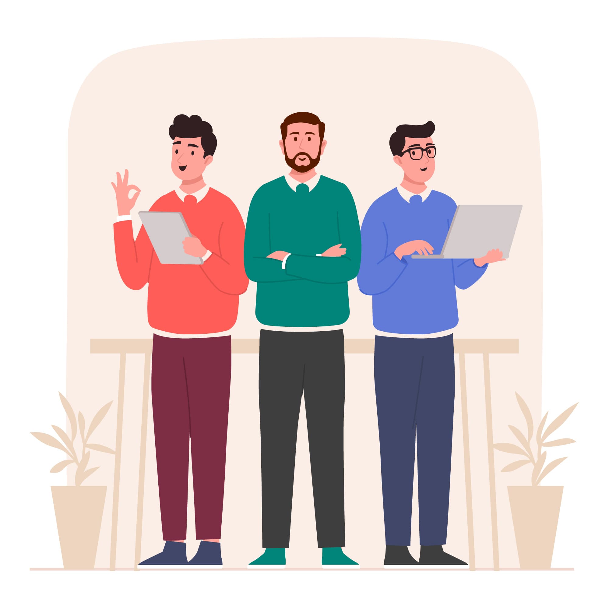 Senior mentor guiding a younger team member